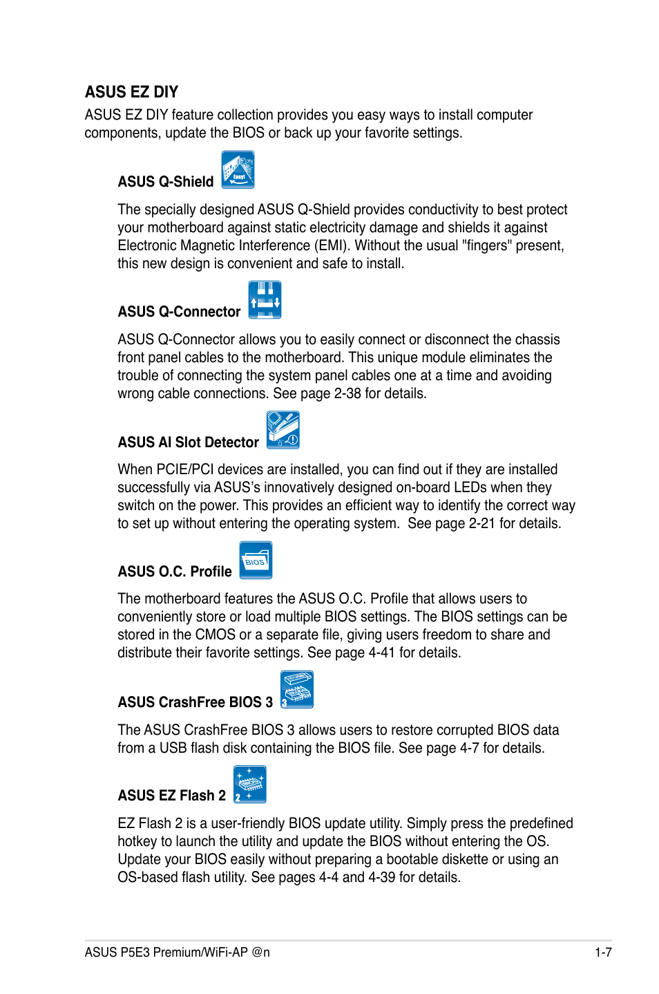 Asus P5E3 Premium/WiFi-AP@n User Manual | Page 23 / 200