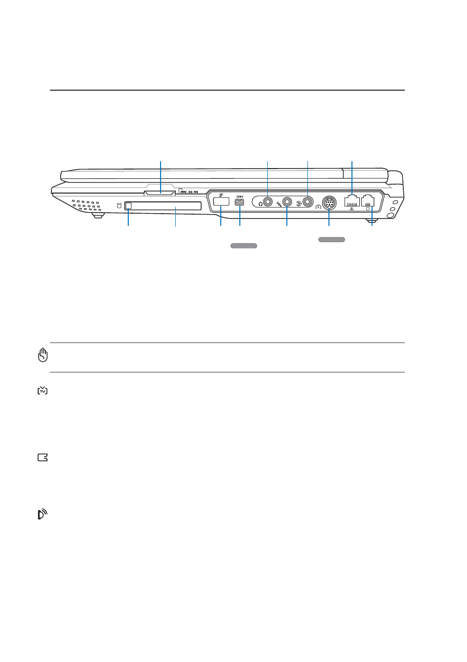 Right side, Knowing the parts, Pc card slot | Infrared port (standard infrared), Tv-out port (on selected models) | Asus Z92Vm User Manual | Page 20 / 78