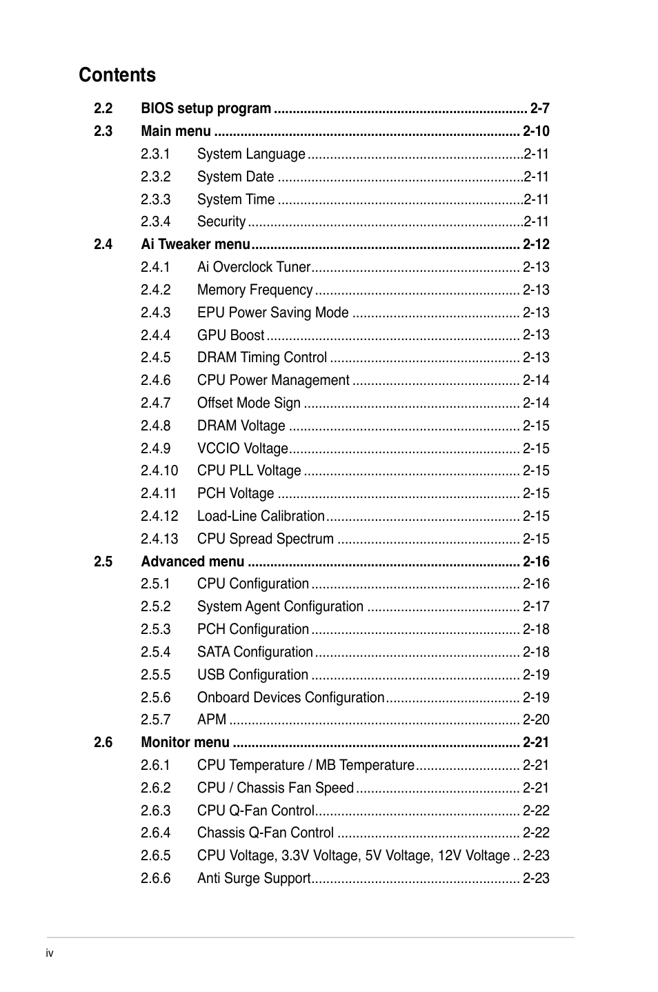 Asus P8H67-I Deluxe User Manual | Page 4 / 58