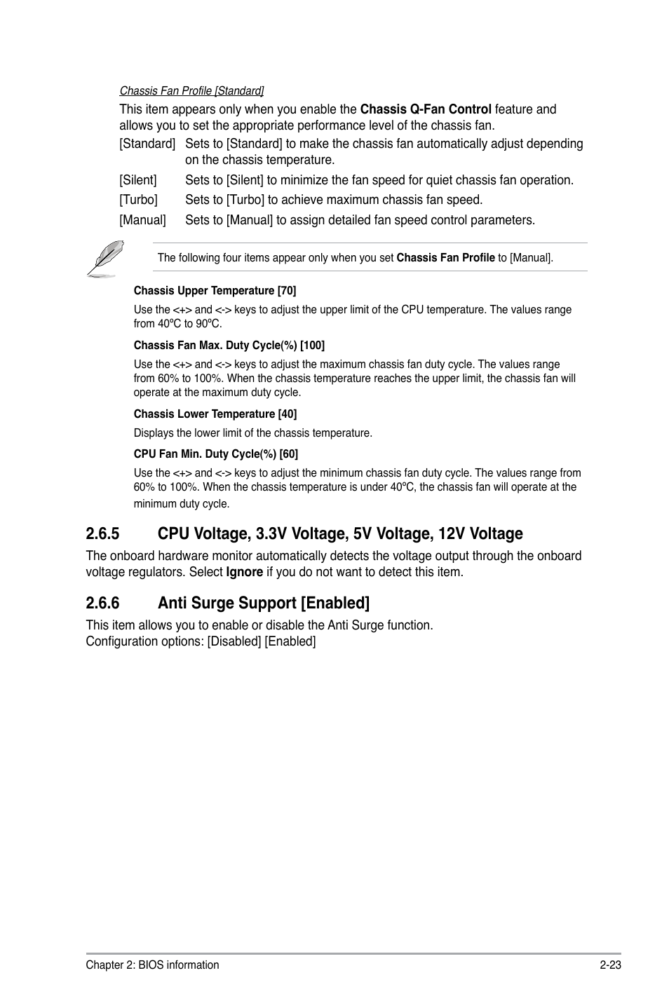 6 anti surge support, Anti surge support -23, 6 anti surge support [enabled | Asus P8H67-I Deluxe User Manual | Page 53 / 58