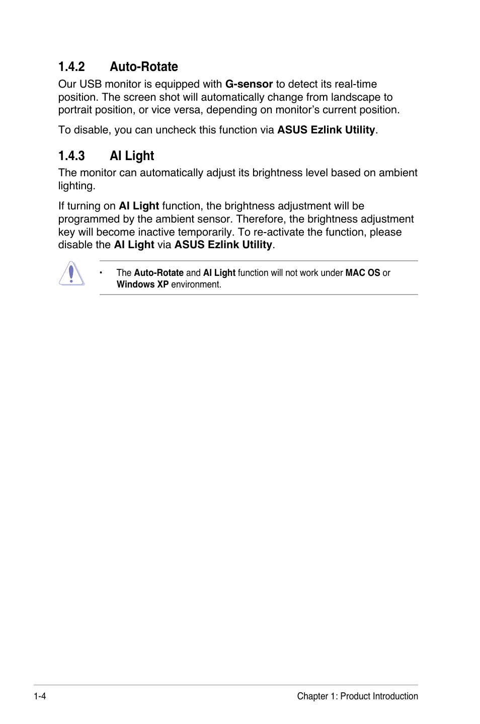 2 auto-rotate, 3 ai light, 2 auto-rotate -4 | Ai light -4 | Asus MB168B User Manual | Page 10 / 15