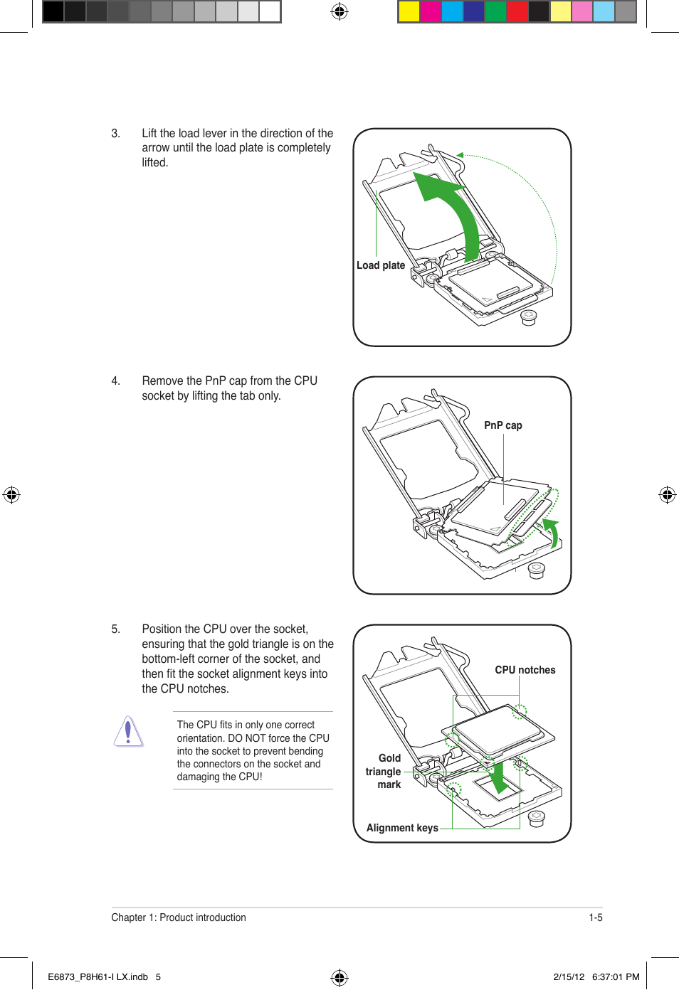 Asus P8H61-I LX/RM User Manual | Page 15 / 62