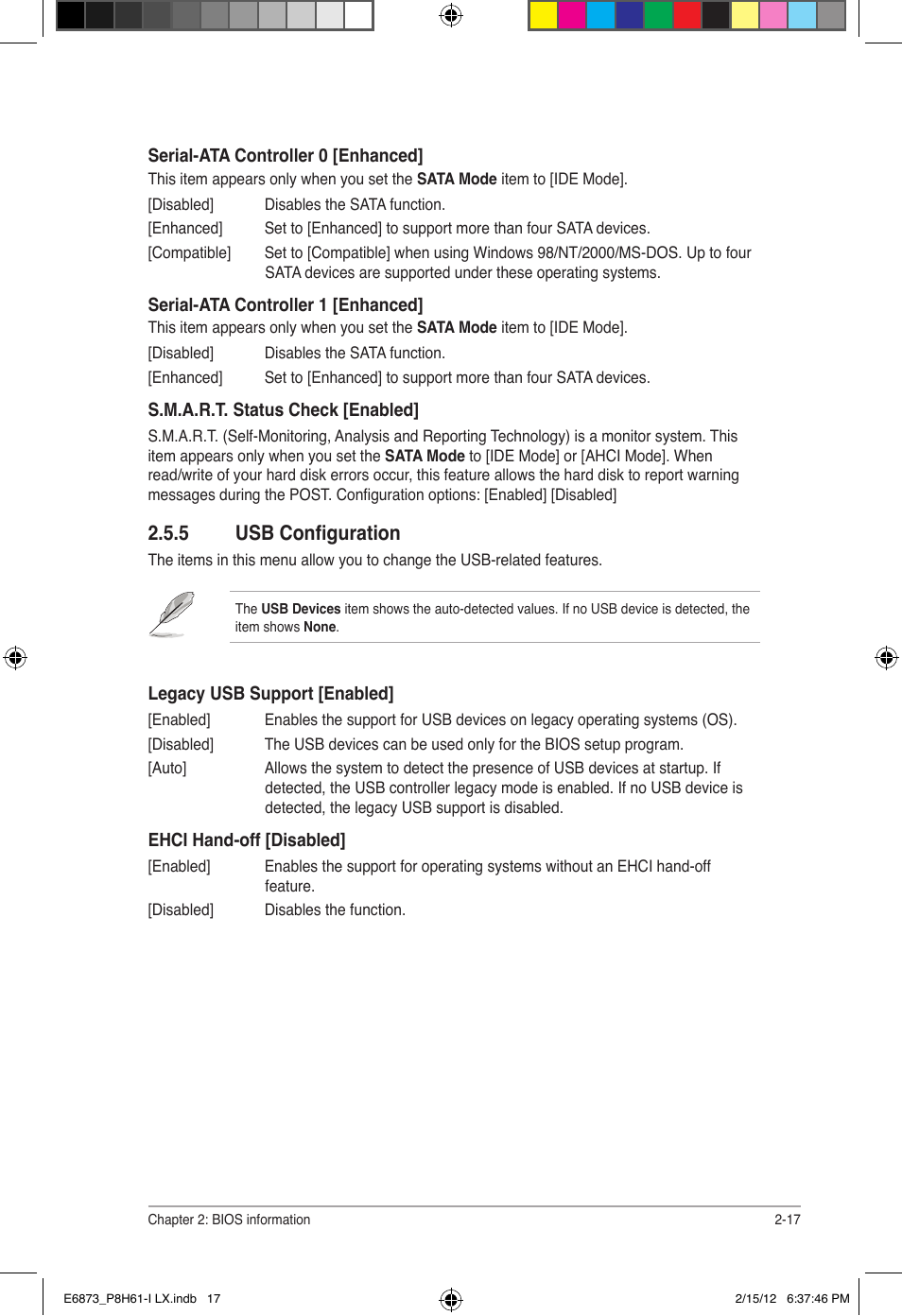 5 usb configuration | Asus P8H61-I LX/RM User Manual | Page 49 / 62