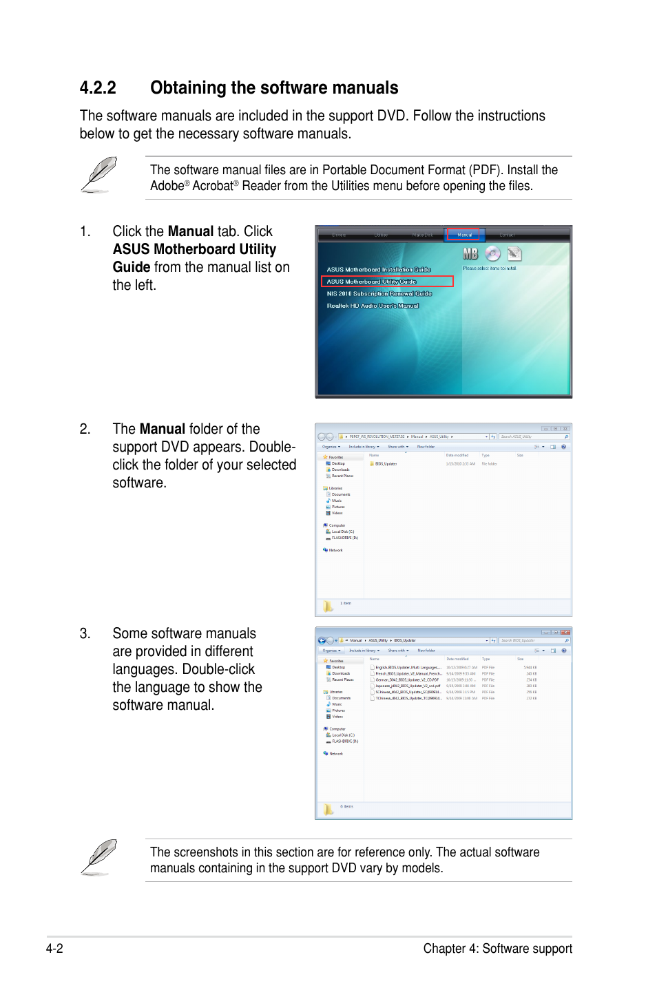 2 obtaining the software manuals | Asus P8P67 WS Revolution User Manual | Page 120 / 160