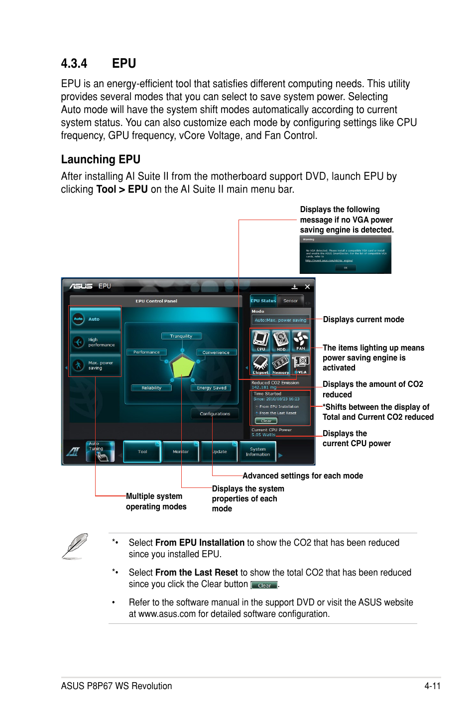 4 epu, Launching epu | Asus P8P67 WS Revolution User Manual | Page 129 / 160