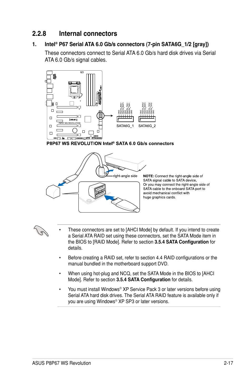 8 internal connectors | Asus P8P67 WS Revolution User Manual | Page 43 / 160