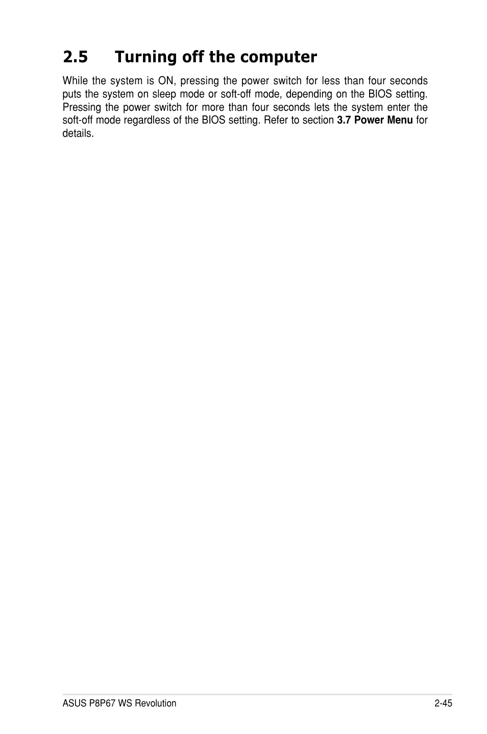 5 turning off the computer | Asus P8P67 WS Revolution User Manual | Page 71 / 160