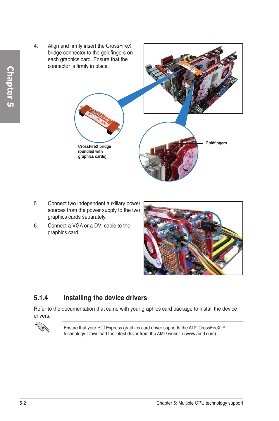 4 installing the device drivers, Installing the device drivers -2, Chapter 5 | Asus P7P55D Premium User Manual | Page 122 / 128