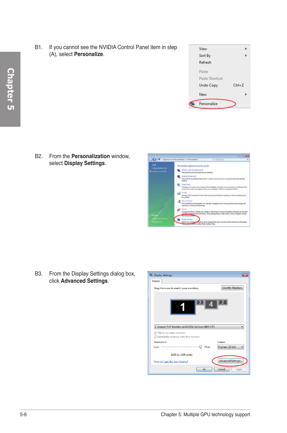 Chapter 5 | Asus P7P55D Premium User Manual | Page 126 / 128