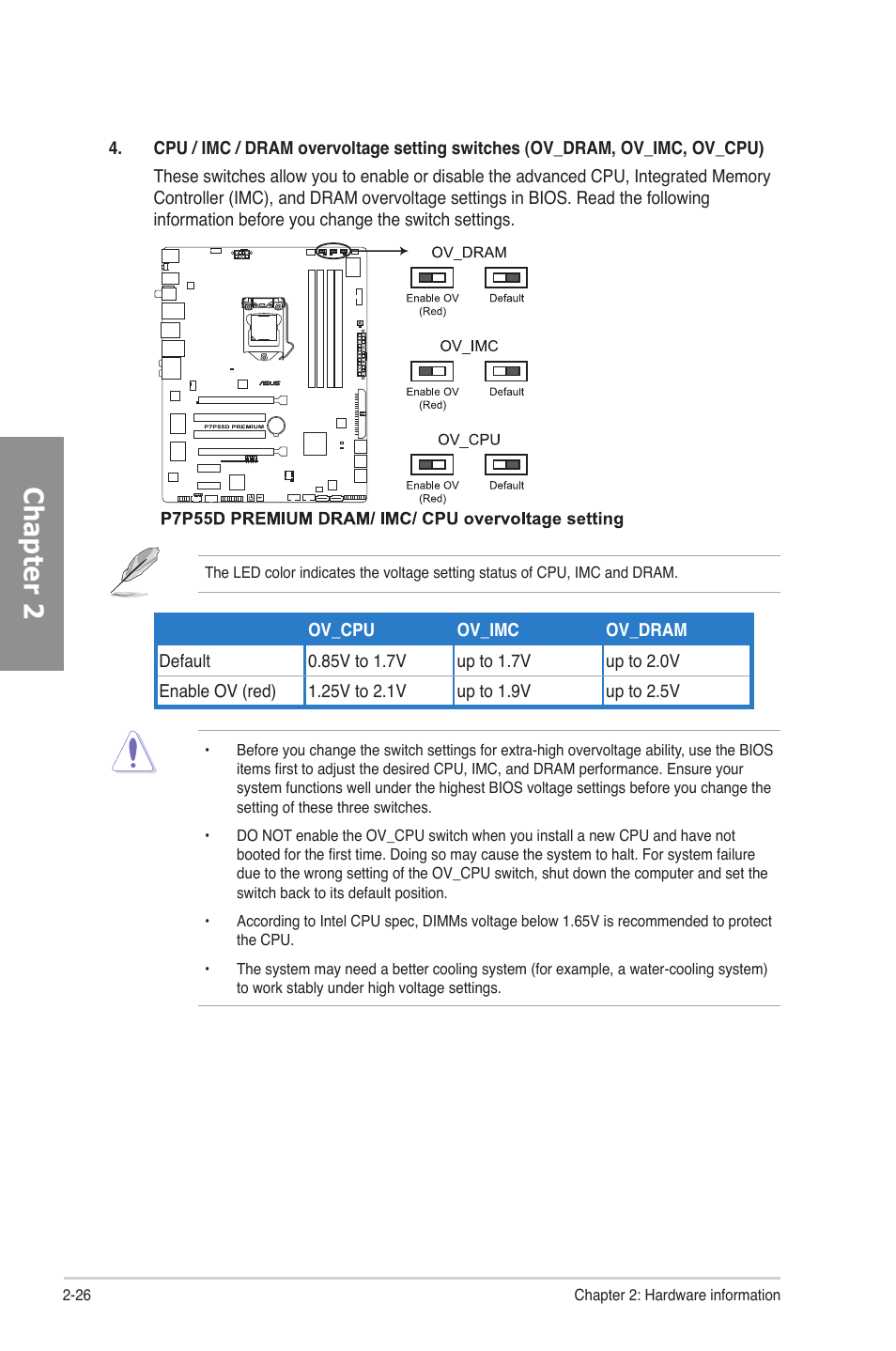 Chapter 2 | Asus P7P55D Premium User Manual | Page 46 / 128