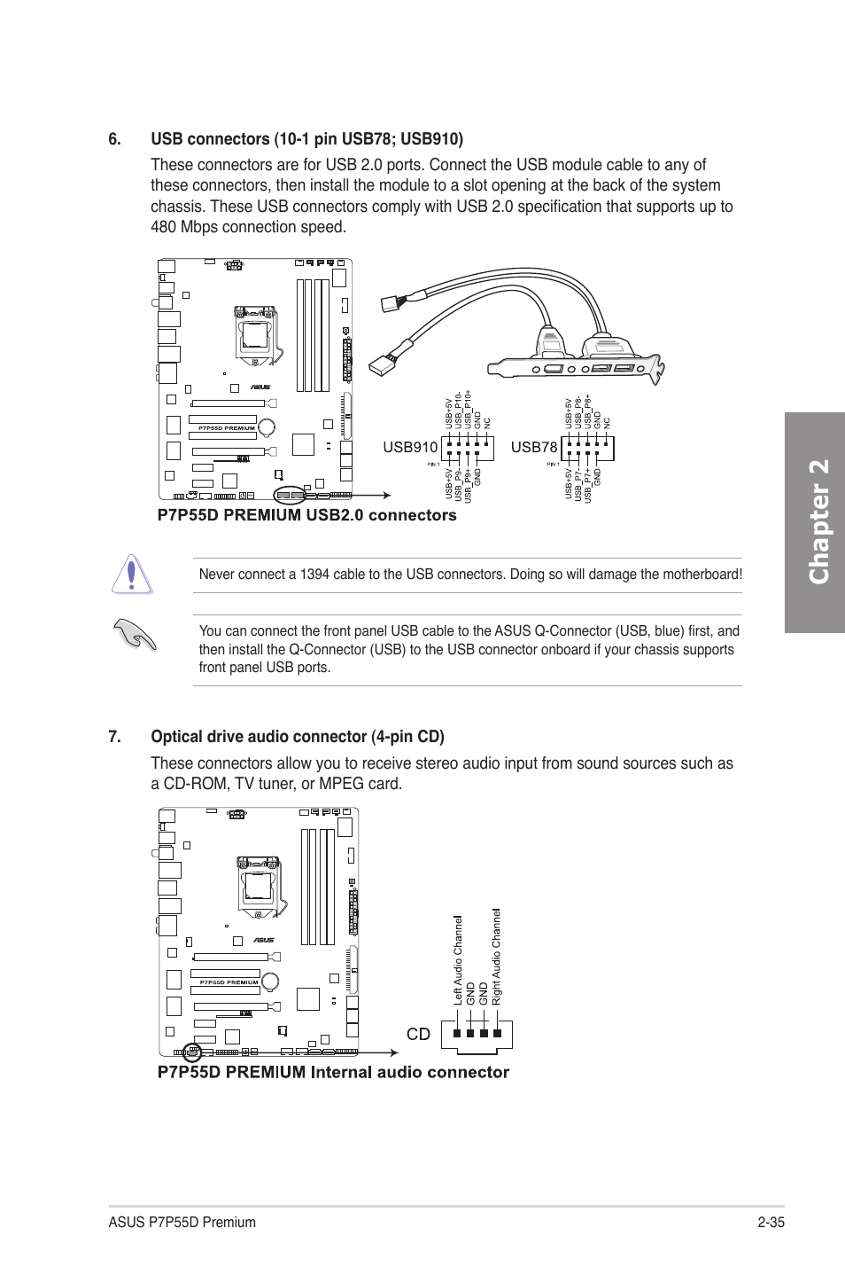 Chapter 2 | Asus P7P55D Premium User Manual | Page 55 / 128