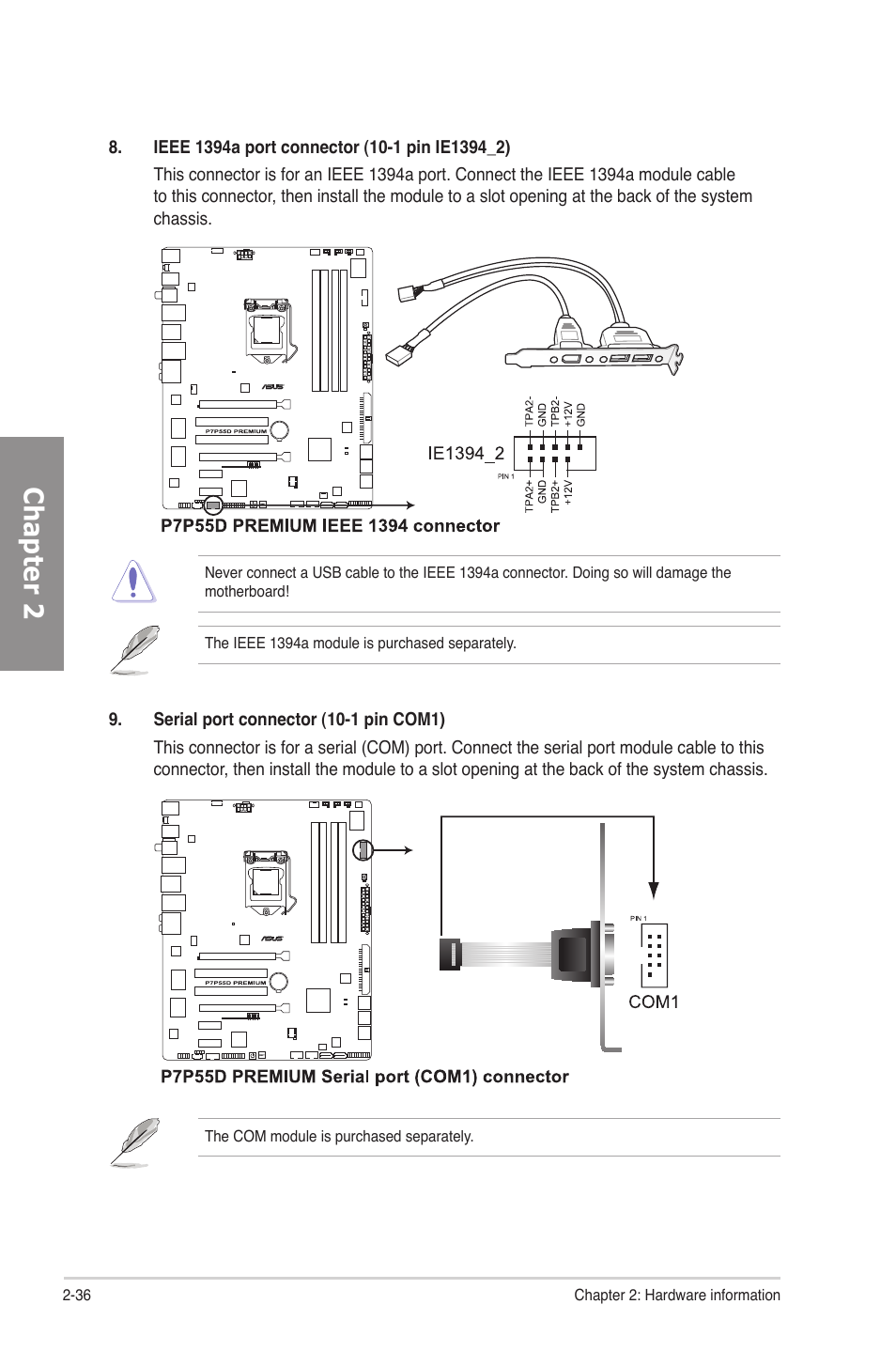 Chapter 2 | Asus P7P55D Premium User Manual | Page 56 / 128