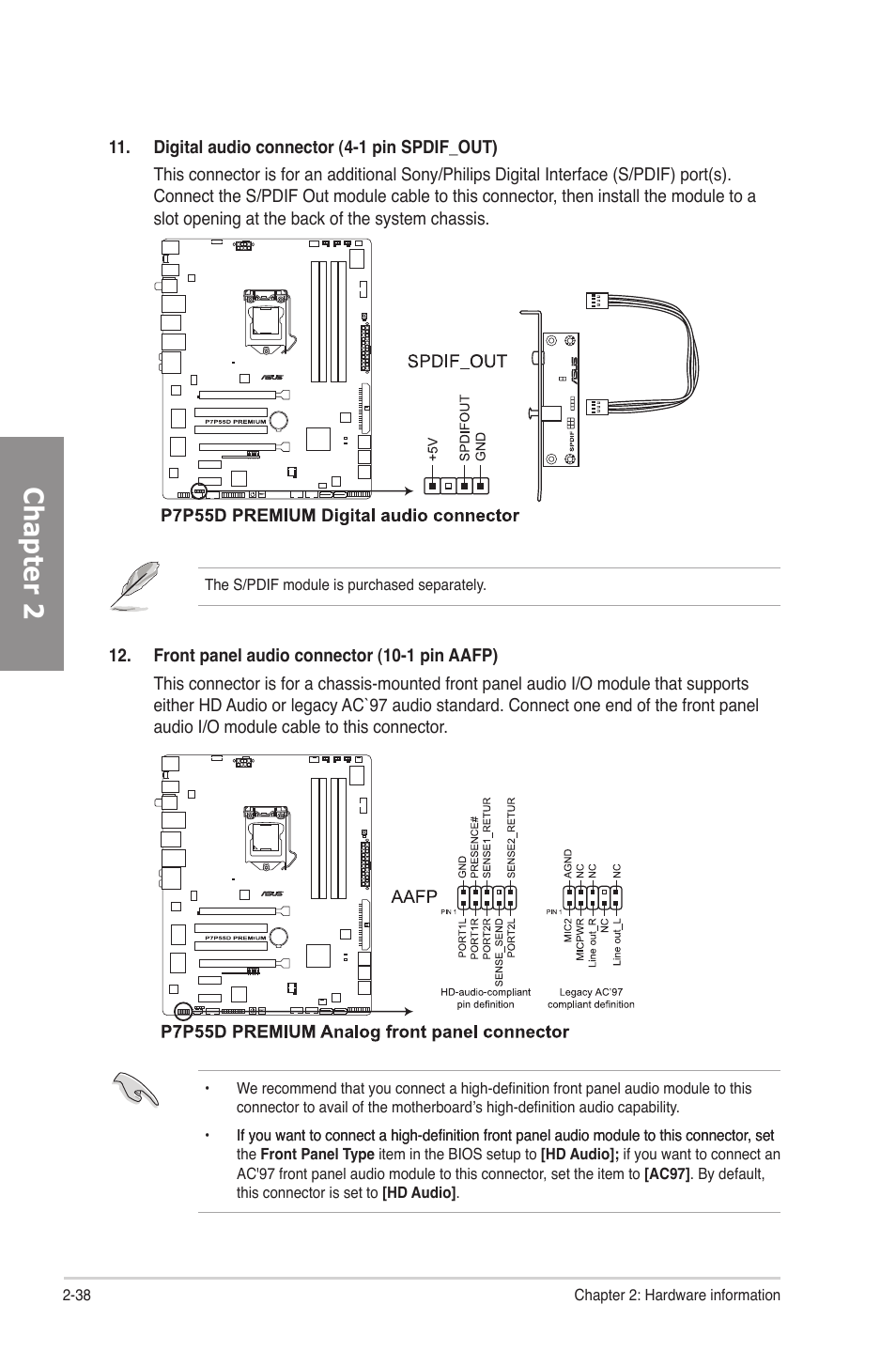 Chapter 2 | Asus P7P55D Premium User Manual | Page 58 / 128