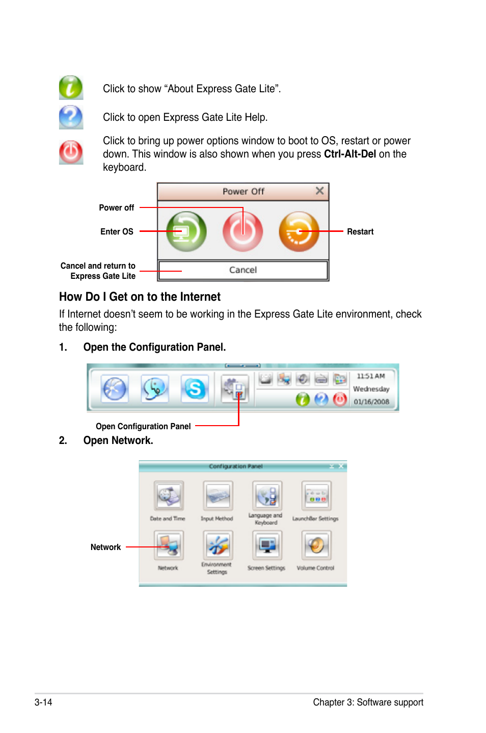 How do i get on to the internet | Asus M3A-H/HDMI User Manual | Page 104 / 106