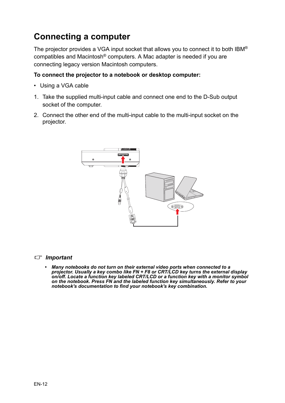 Connecting a computer | Asus P1 User Manual | Page 12 / 26