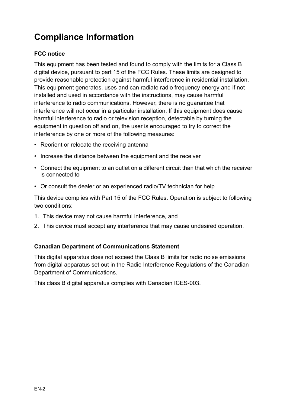 Compliance information | Asus P1 User Manual | Page 2 / 26