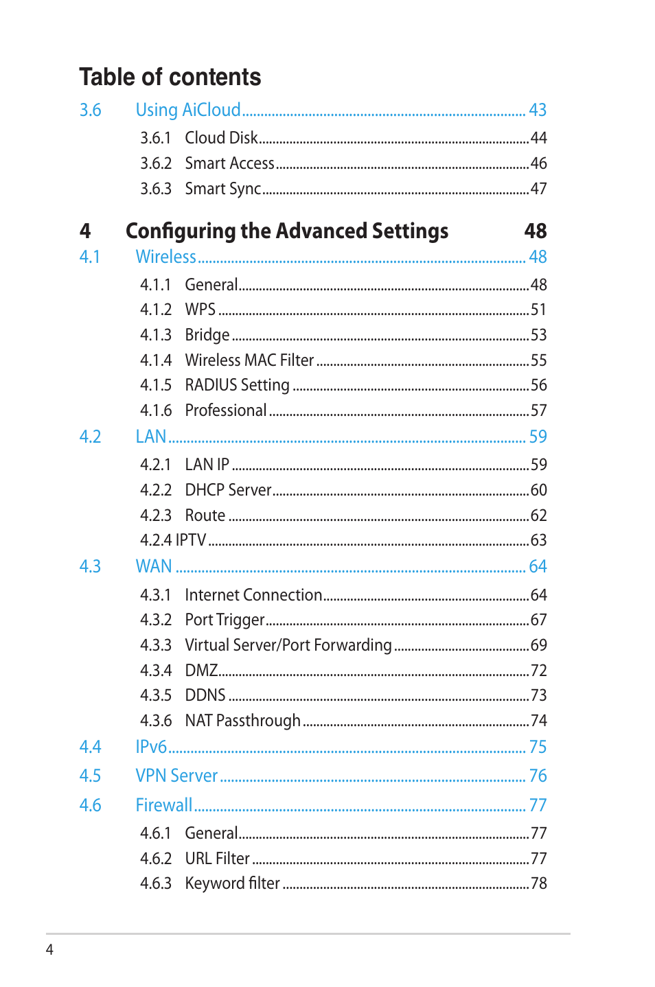 Asus RT-AC68R User Manual | Page 4 / 129