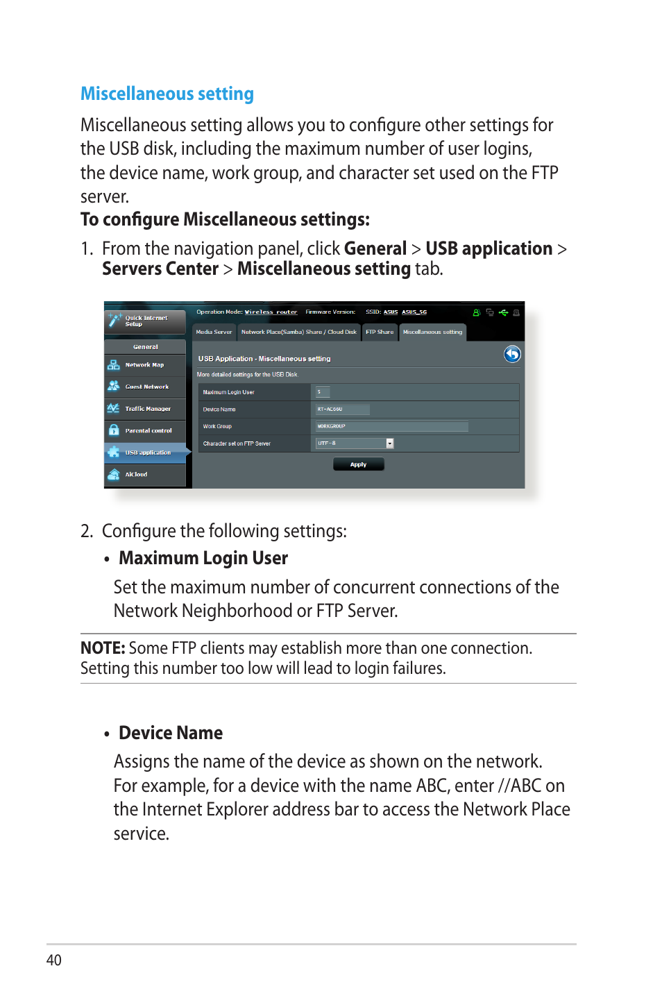 Asus RT-AC68R User Manual | Page 40 / 129