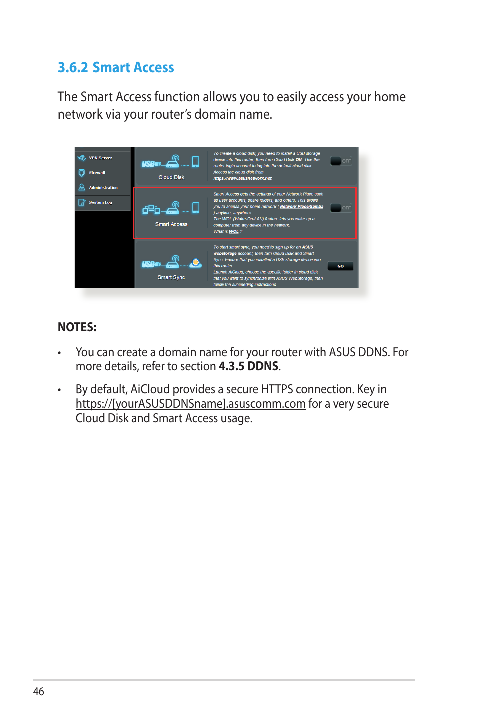 2 smart access | Asus RT-AC68R User Manual | Page 46 / 129