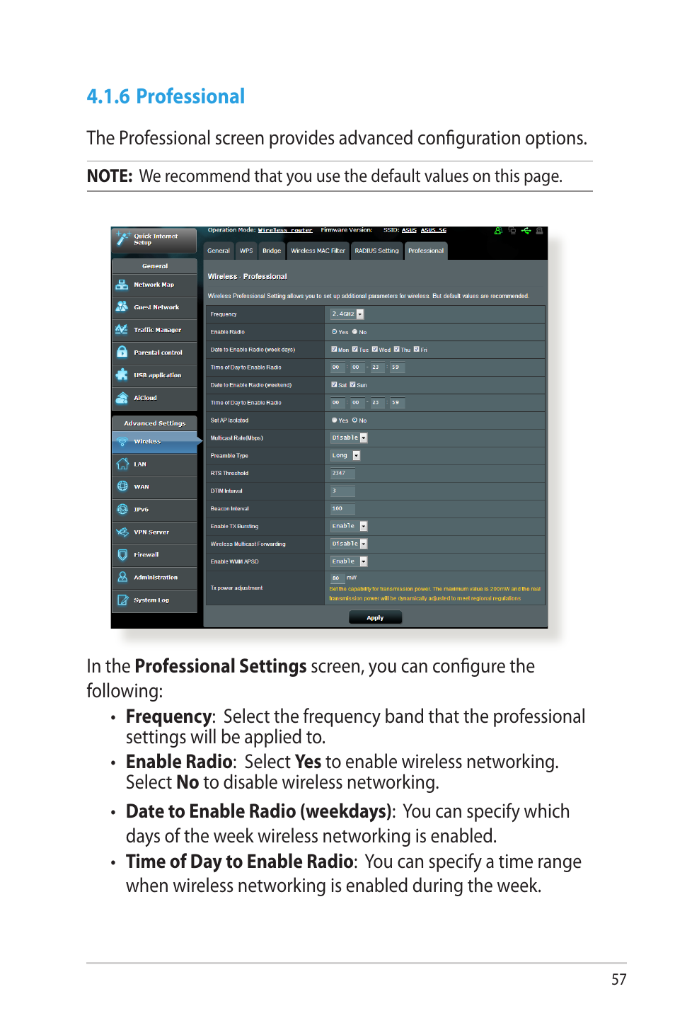 6 professional | Asus RT-AC68R User Manual | Page 57 / 129