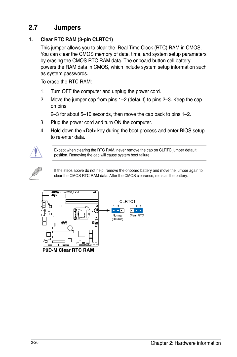 7 jumpers, Jumpers -26, Jumpers -24 | Asus P9D-MV User Manual | Page 46 / 156