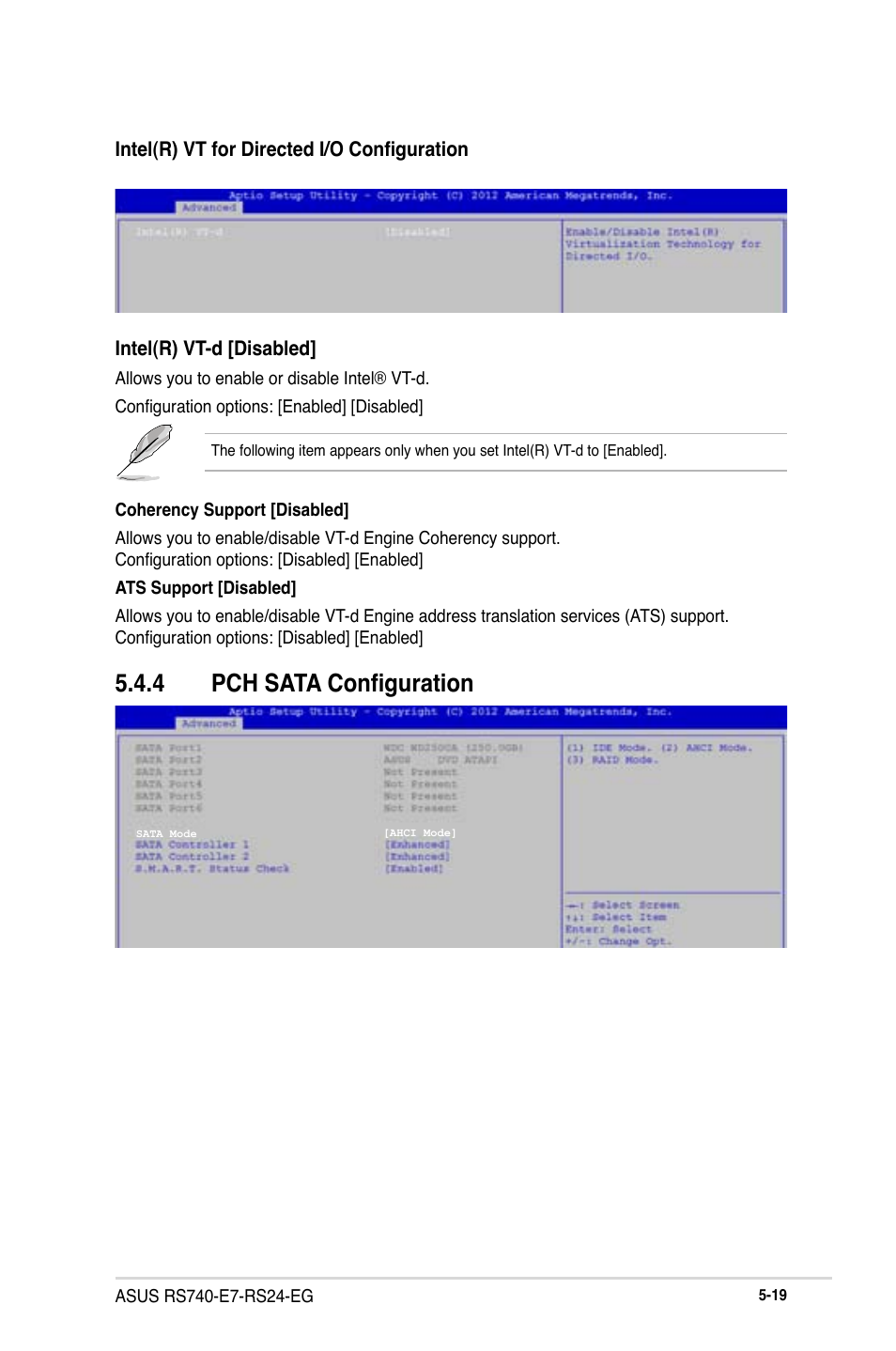 4 pch sata configuration | Asus RS740-E7-RS24-EG User Manual | Page 105 / 212