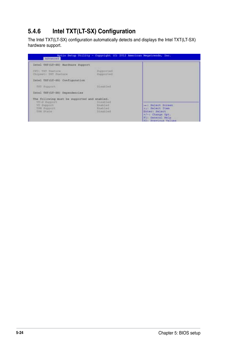 6 intel txt(lt-sx) configuration | Asus RS740-E7-RS24-EG User Manual | Page 110 / 212