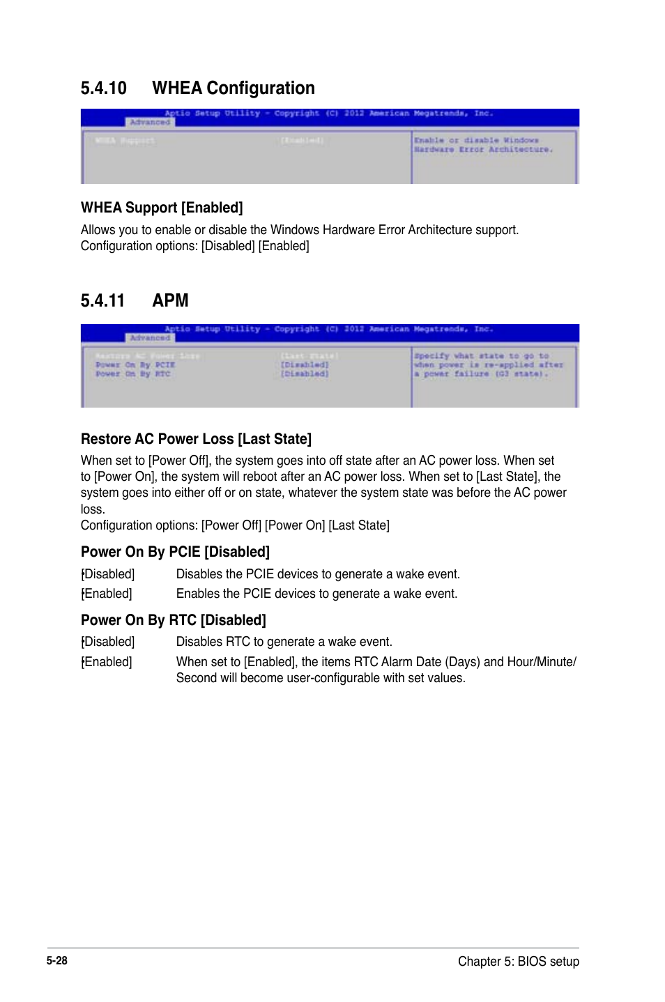 10 whea configuration, 11 apm | Asus RS740-E7-RS24-EG User Manual | Page 114 / 212