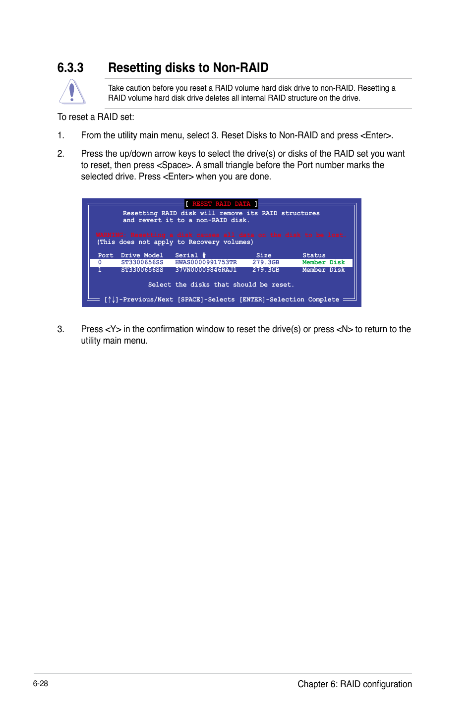 3 resetting disks to non-raid | Asus RS740-E7-RS24-EG User Manual | Page 162 / 212