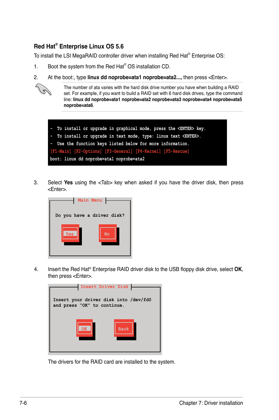 Red hat, Enterprise linux os 5.6 | Asus RS740-E7-RS24-EG User Manual | Page 178 / 212