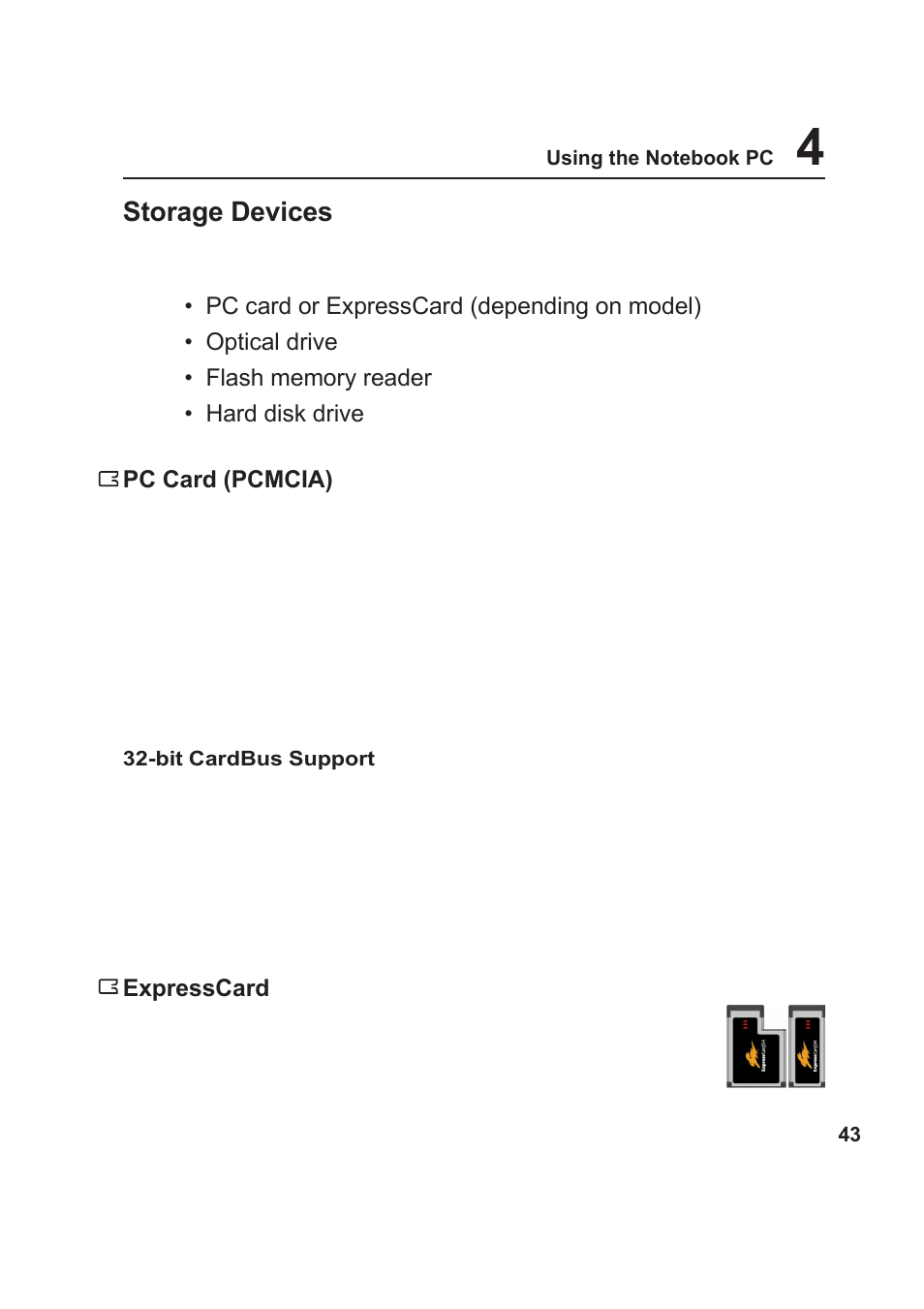 Storage devices | Asus VX1 User Manual | Page 43 / 77