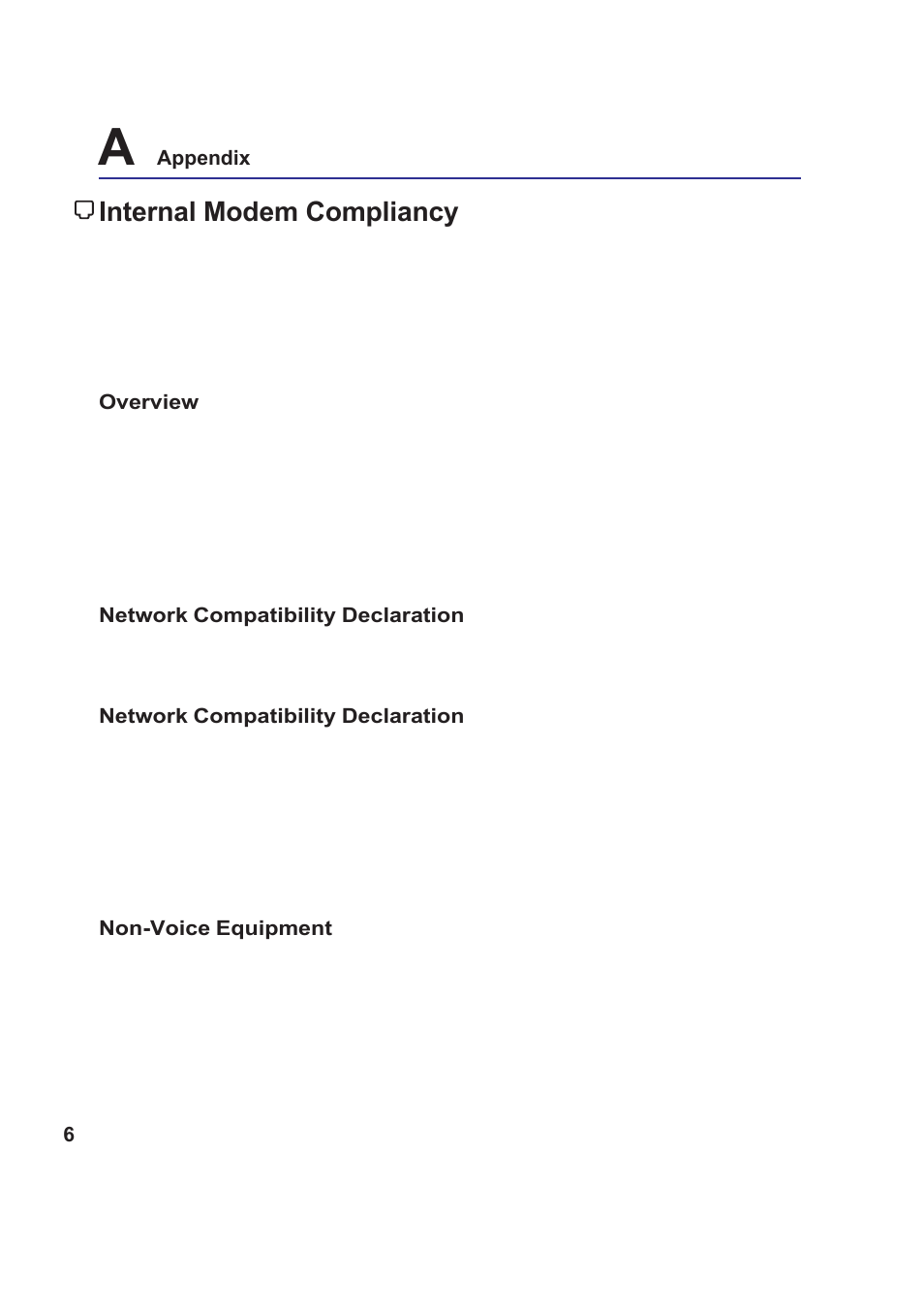 Internal modem compliancy | Asus VX1 User Manual | Page 68 / 77