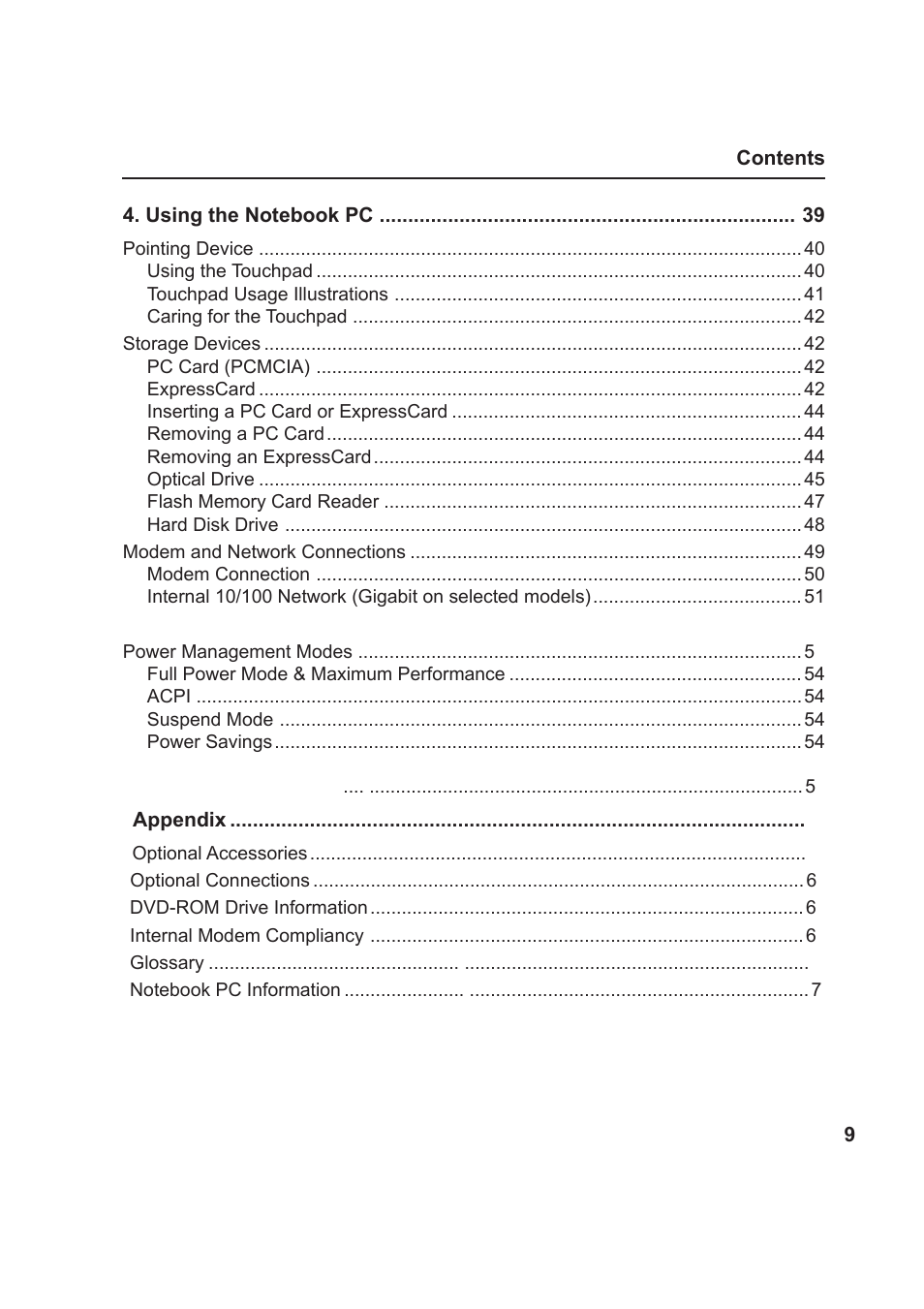 Asus VX1 User Manual | Page 9 / 77