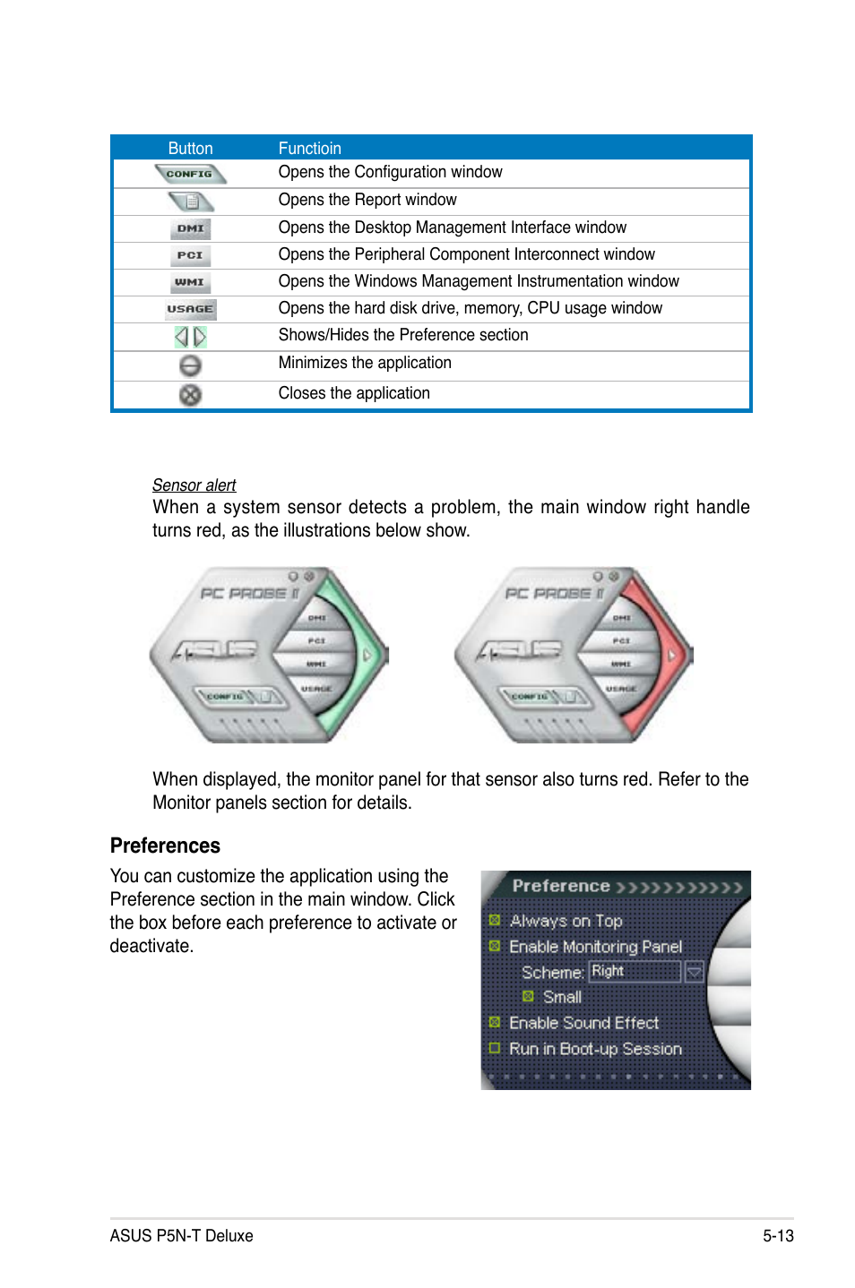 Preferences | Asus P5N-T Deluxe User Manual | Page 127 / 174