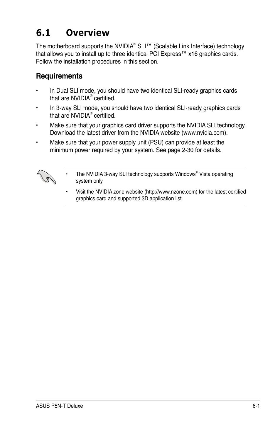 1 overview, Requirements | Asus P5N-T Deluxe User Manual | Page 161 / 174