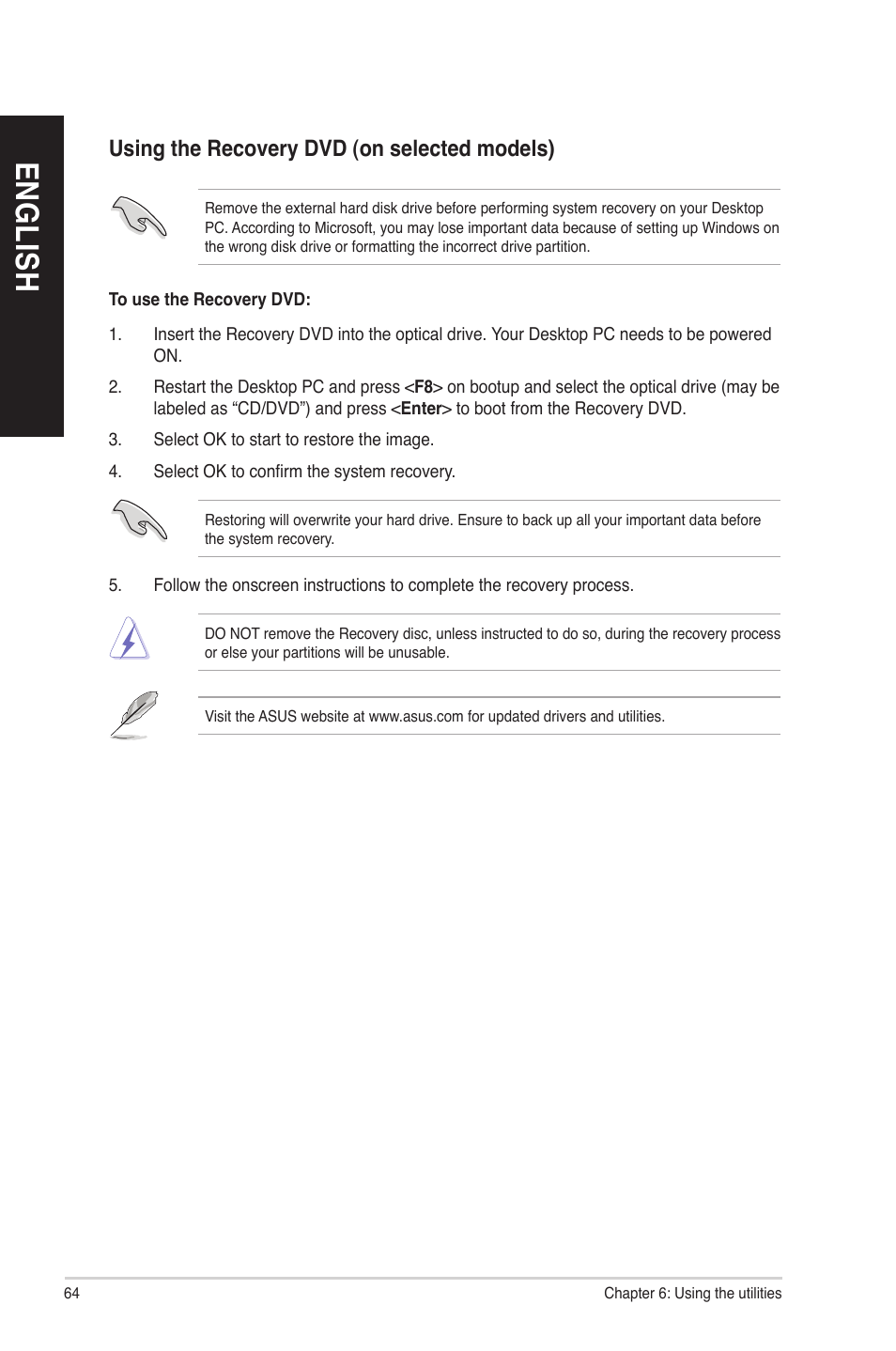 En gl is h en gl is h | Asus BP6335 User Manual | Page 64 / 72