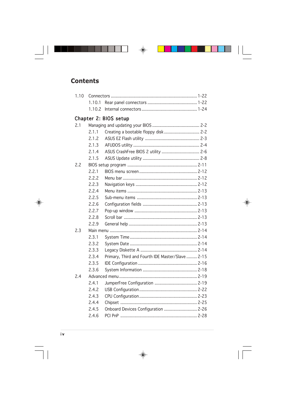 Asus P5LD2-VM User Manual | Page 4 / 90