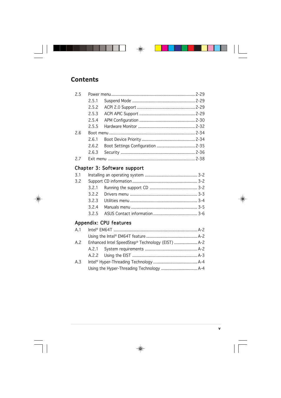 Asus P5LD2-VM User Manual | Page 5 / 90