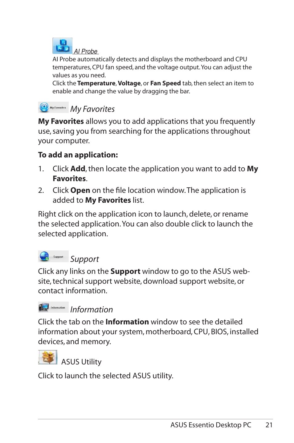 Asus CG5290 User Manual | Page 21 / 25