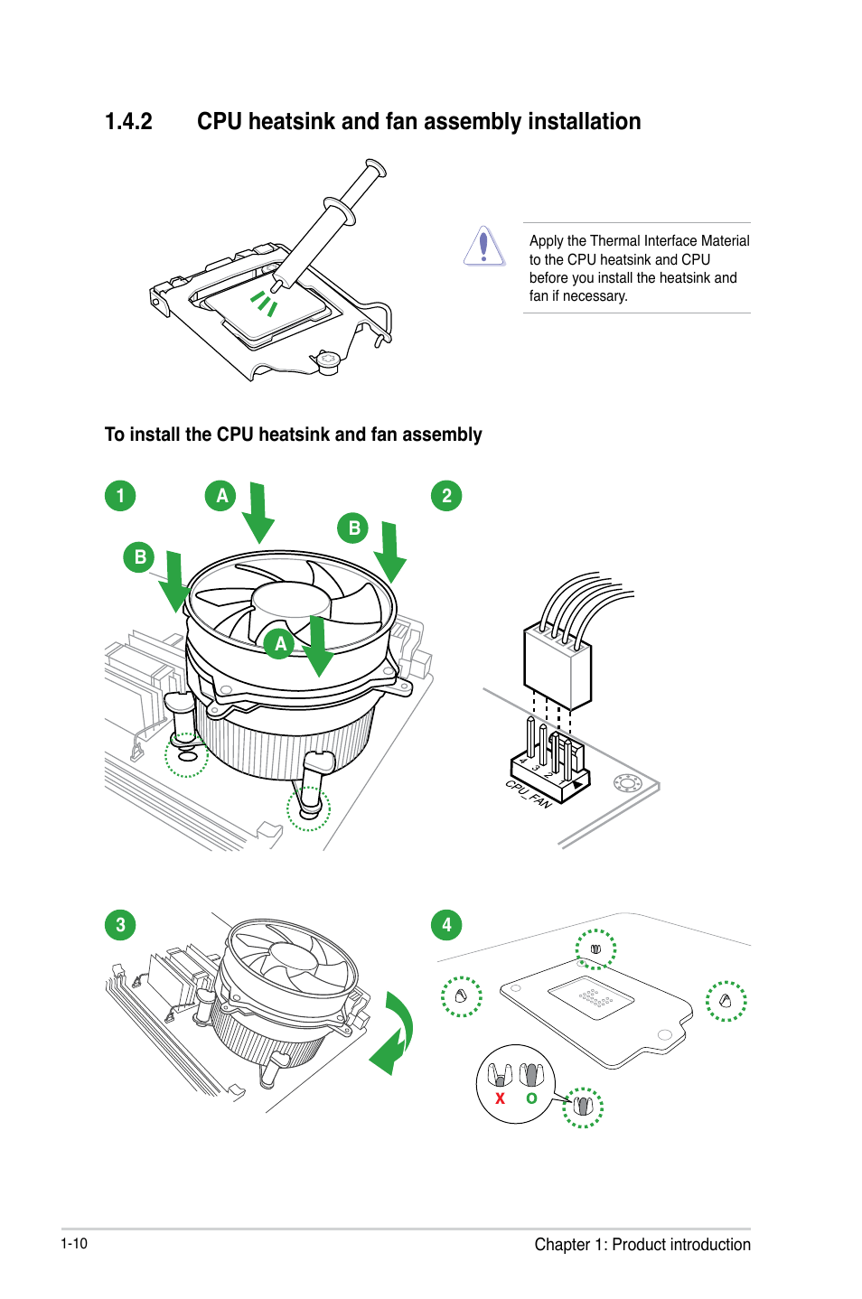 2 cpu heatsink and fan assembly installation, Cpu heatsink and fan assembly installation -10 | Asus P8H61-M LK R2.0 User Manual | Page 22 / 73