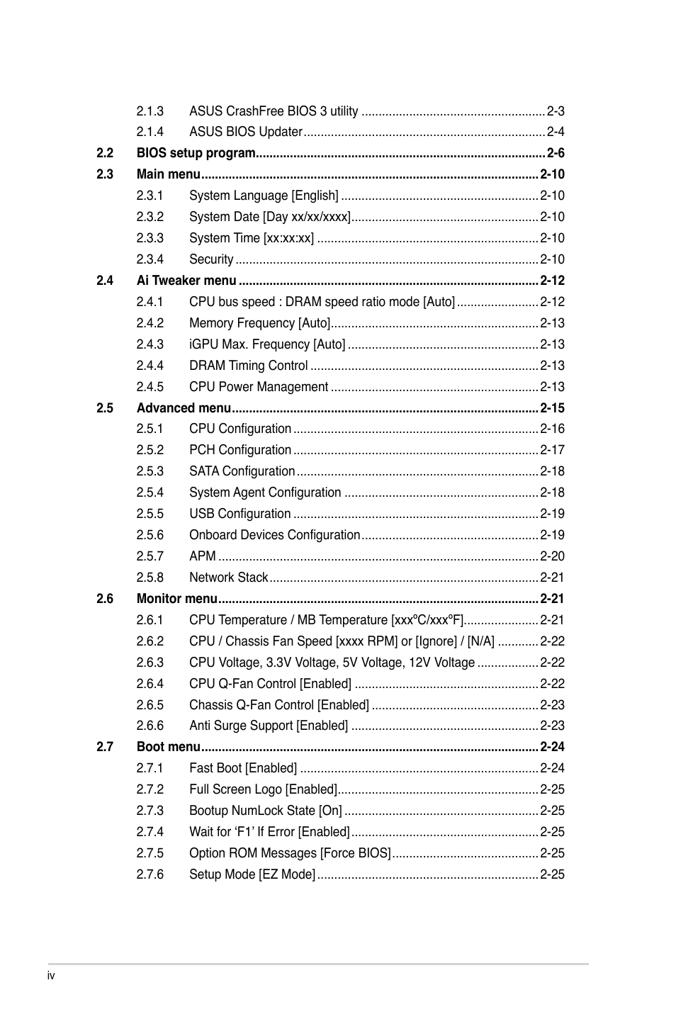 Asus P8H61-M LK R2.0 User Manual | Page 4 / 73