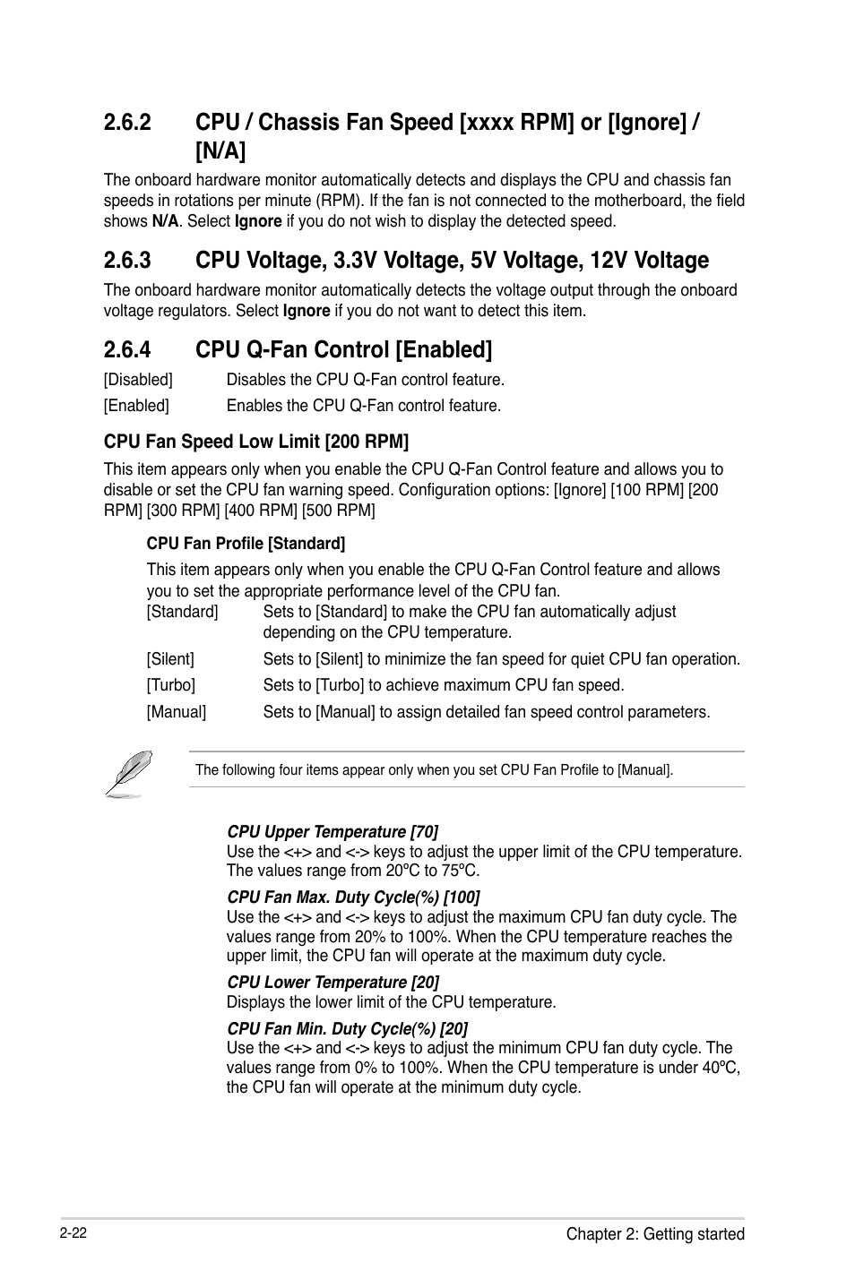 4 cpu q-fan control [enabled, Cpu q-fan control [enabled] -22 | Asus P8H61-M LK R2.0 User Manual | Page 60 / 73