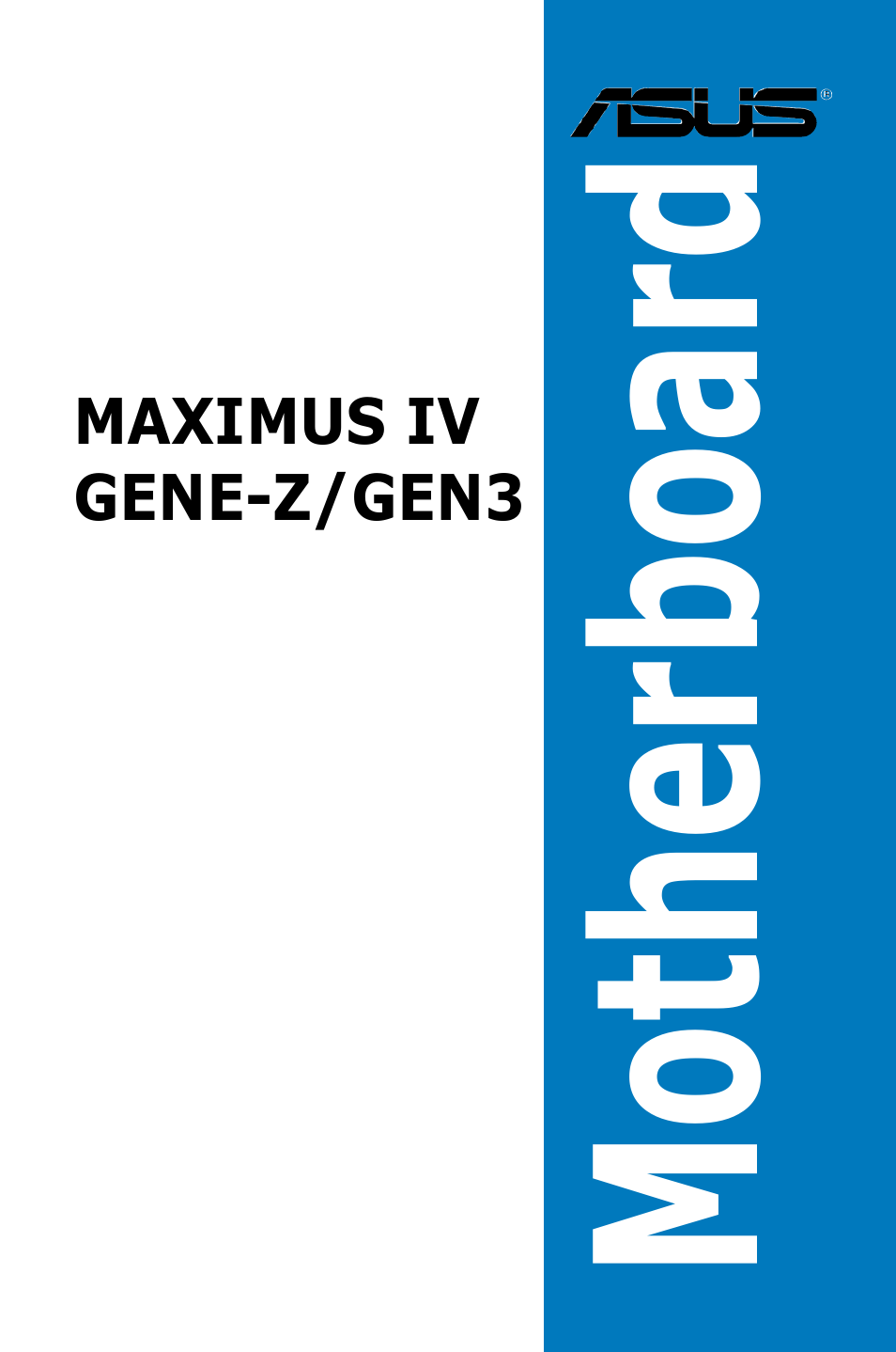 Asus Maximus IV GENE-Z/GEN3 User Manual | 192 pages