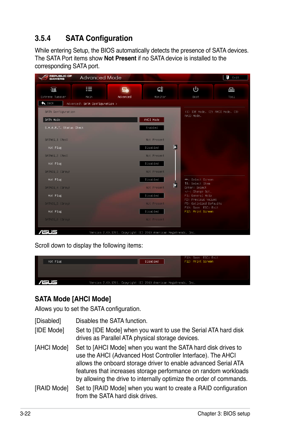 4 sata configuration, Sata configuration -22, �.4 sata configuration | Asus Maximus IV GENE-Z/GEN3 User Manual | Page 110 / 192