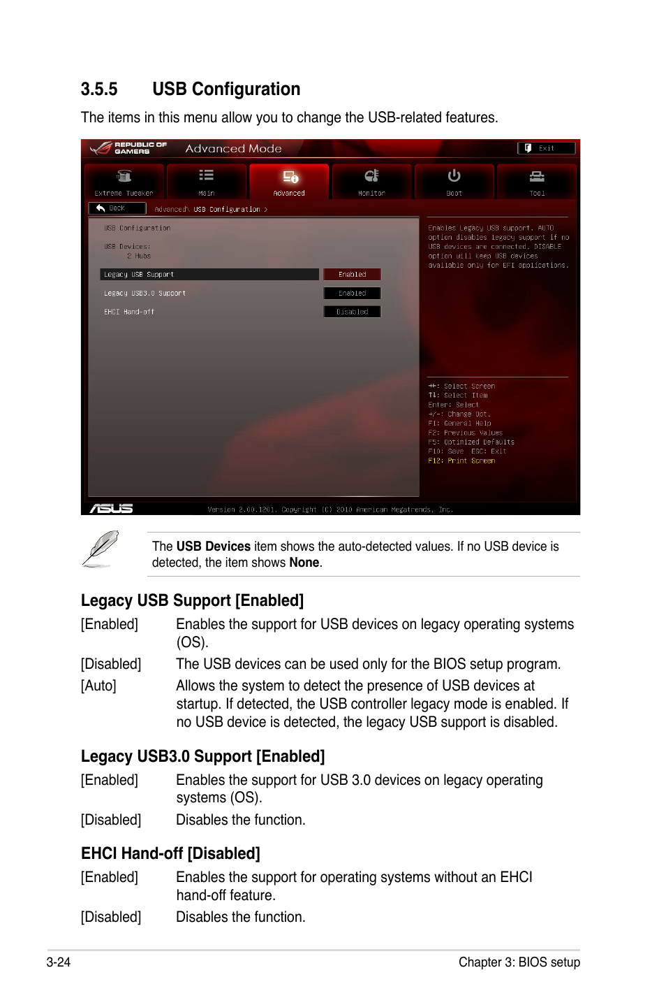 5 usb configuration, Usb configuration -24, �.� usb configuration | Asus Maximus IV GENE-Z/GEN3 User Manual | Page 112 / 192