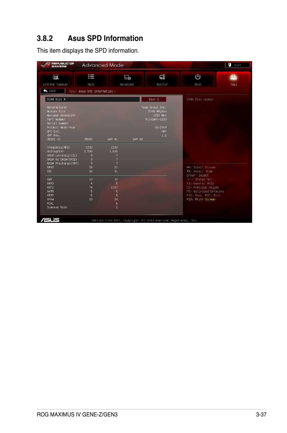 2 asus spd information, Asus spd information -37 | Asus Maximus IV GENE-Z/GEN3 User Manual | Page 125 / 192