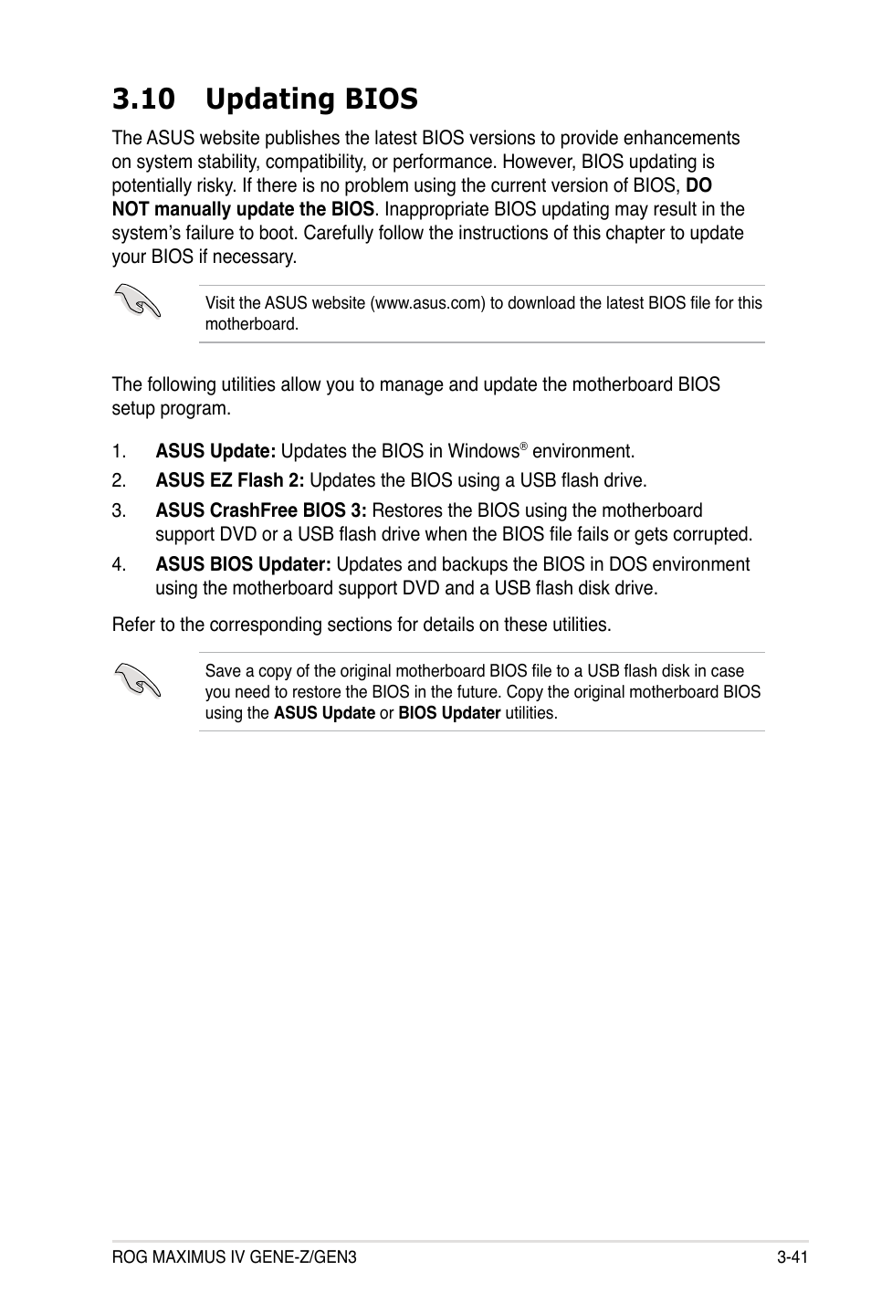 10 updating bios, 10 updating bios -41 | Asus Maximus IV GENE-Z/GEN3 User Manual | Page 129 / 192