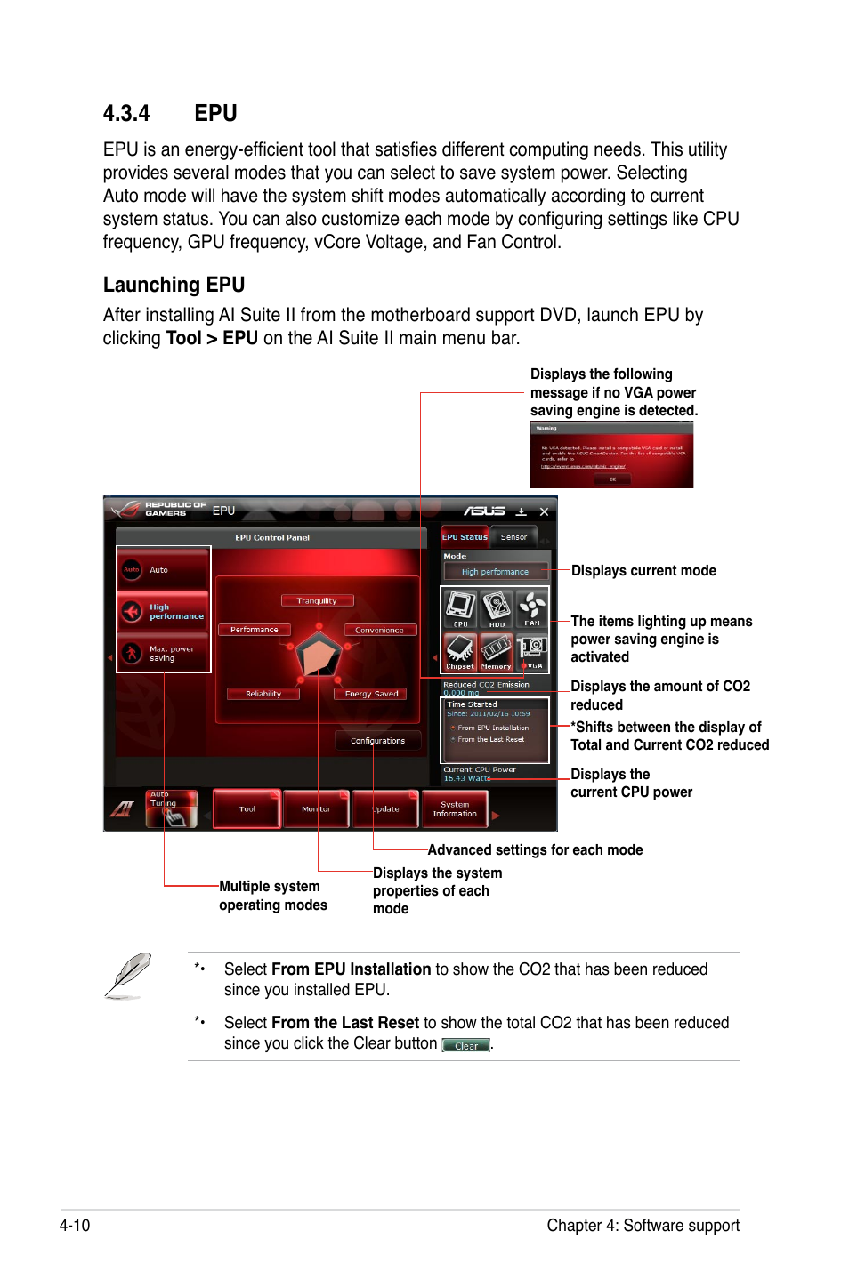 4 epu, Epu -10, Launching epu | Asus Maximus IV GENE-Z/GEN3 User Manual | Page 150 / 192