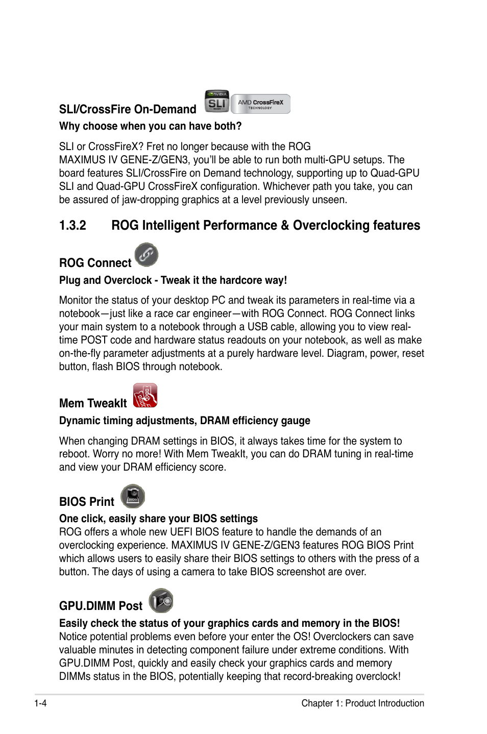 Asus Maximus IV GENE-Z/GEN3 User Manual | Page 24 / 192