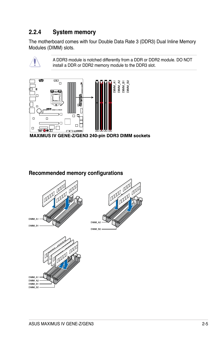4 system memory, System memory -5 | Asus Maximus IV GENE-Z/GEN3 User Manual | Page 37 / 192